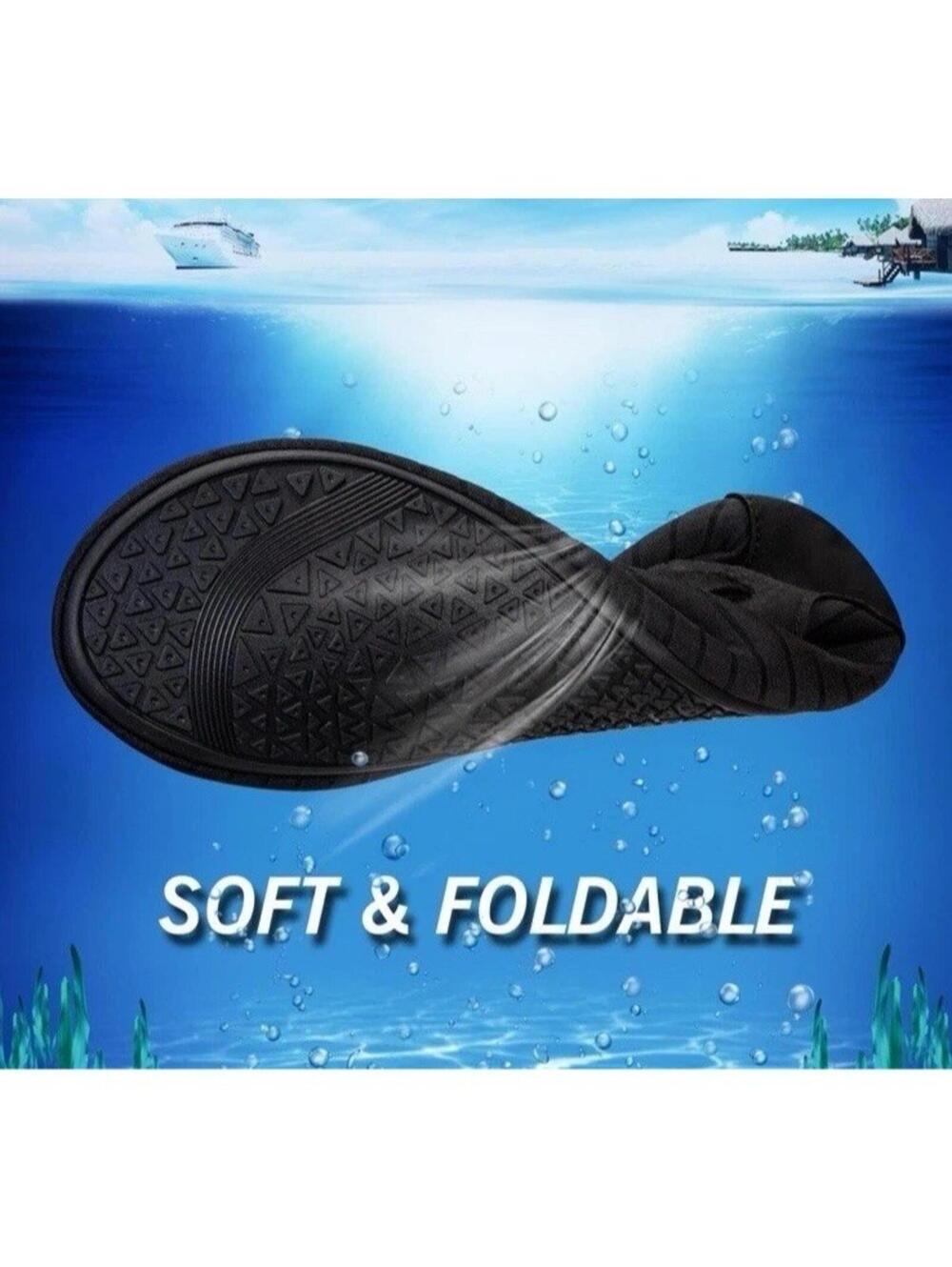 Men's Water Shoes Size 10.5-11.5 Black Foldable Lightweight Nonslip 44/45 NEW - Picture 9 of 9